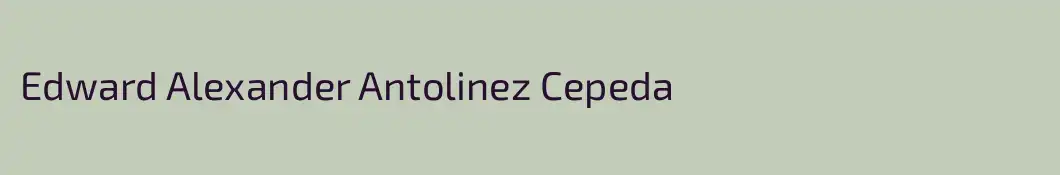 Edward Alexander Antolinez Cepeda